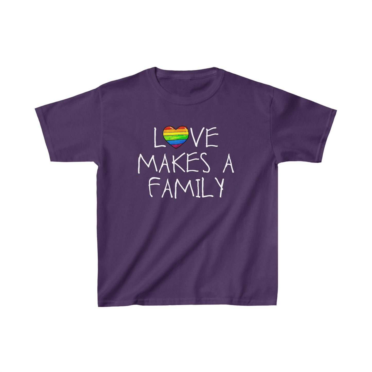 LOVE MAKES A FAMILY KIDS T-SHIRT