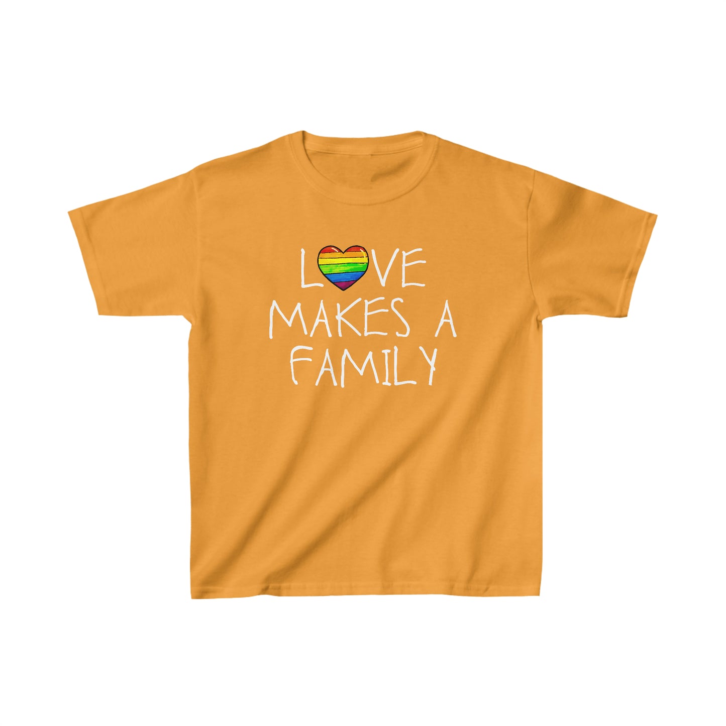 LOVE MAKES A FAMILY KIDS T-SHIRT