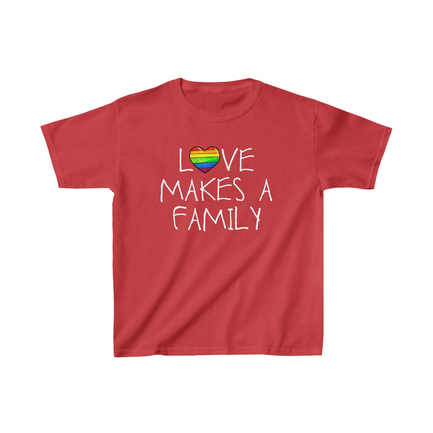 LOVE MAKES A FAMILY KIDS T-SHIRT