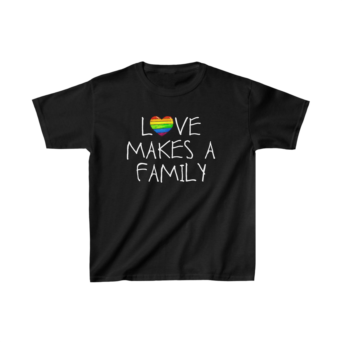 LOVE MAKES A FAMILY KIDS T-SHIRT