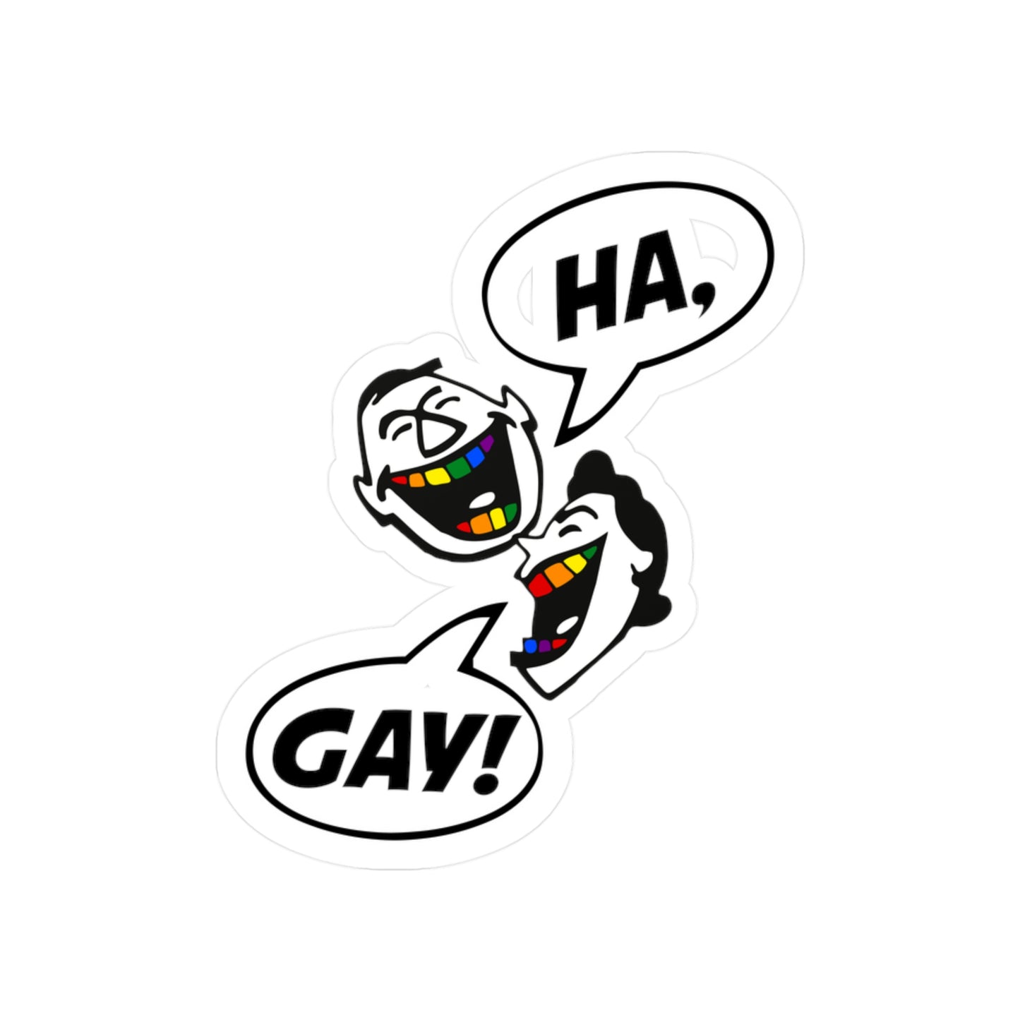 HA,GAY! VINYL DECAL