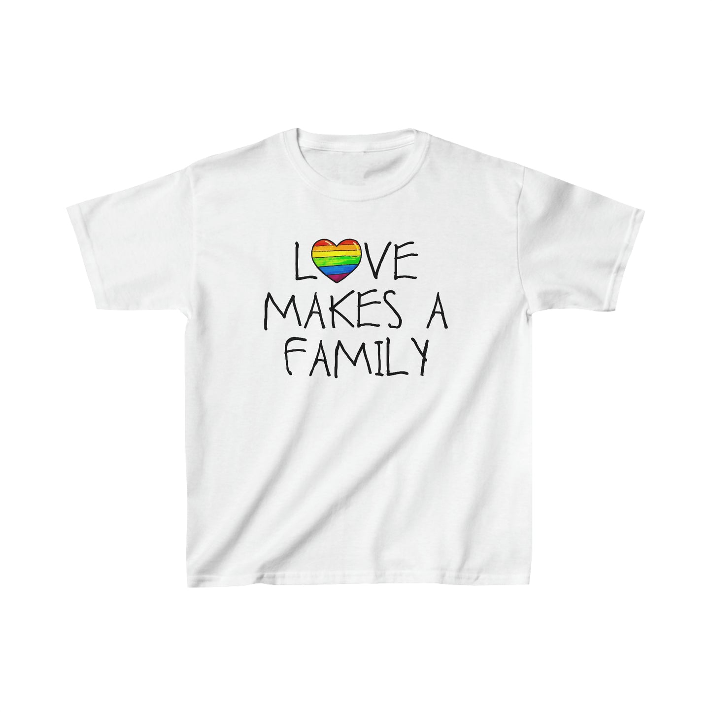 LOVE MAKES A FAMILY KIDS T-SHIRT